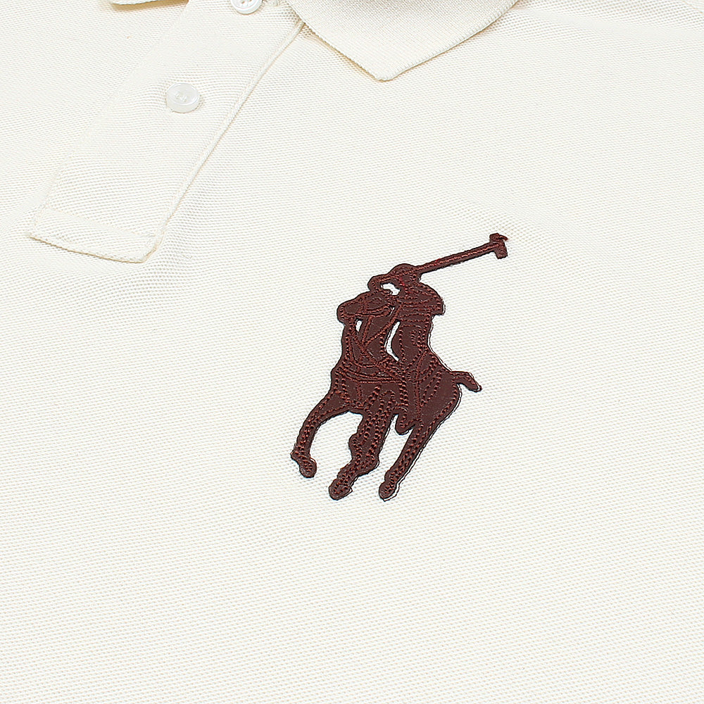 RLPH LURN PREMIUM LEATHER POLO MEN OFF WHITE (OCE)