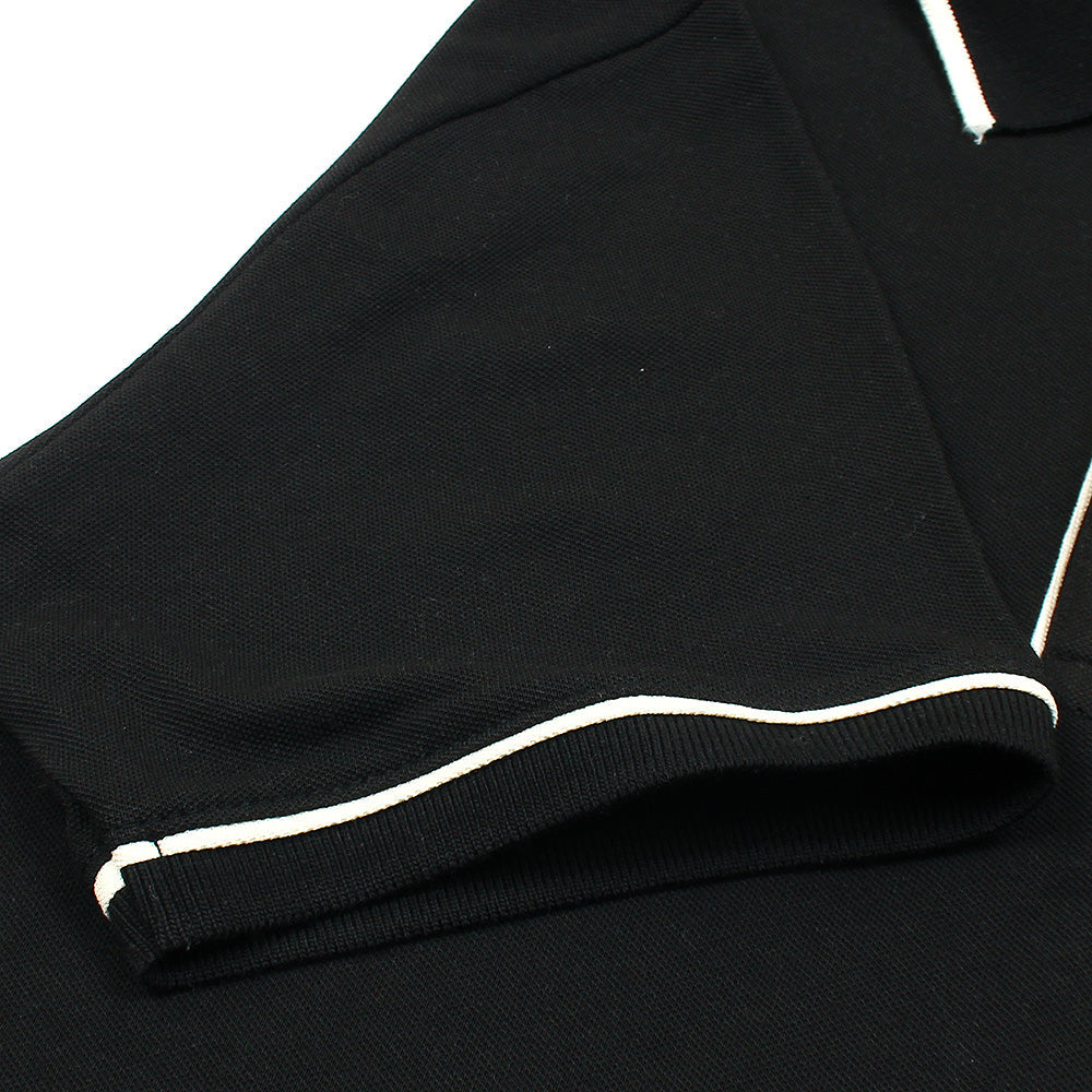 LCSTE MEN PREMIUM PARIS STRECH POLO BLACK (OCE)