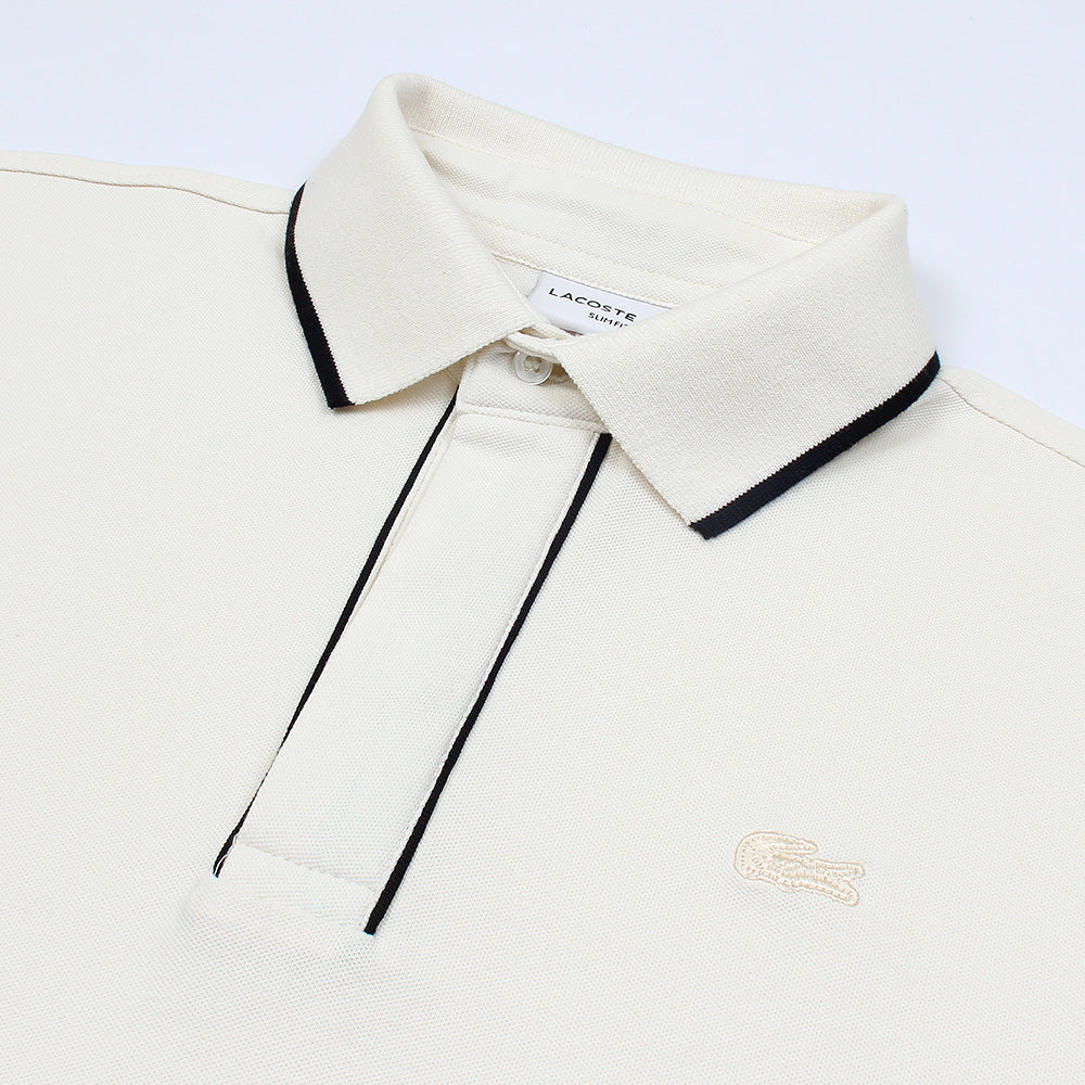 LCSTE MEN PREMIUM PARIS STRECH POLO WHITE (OCE)