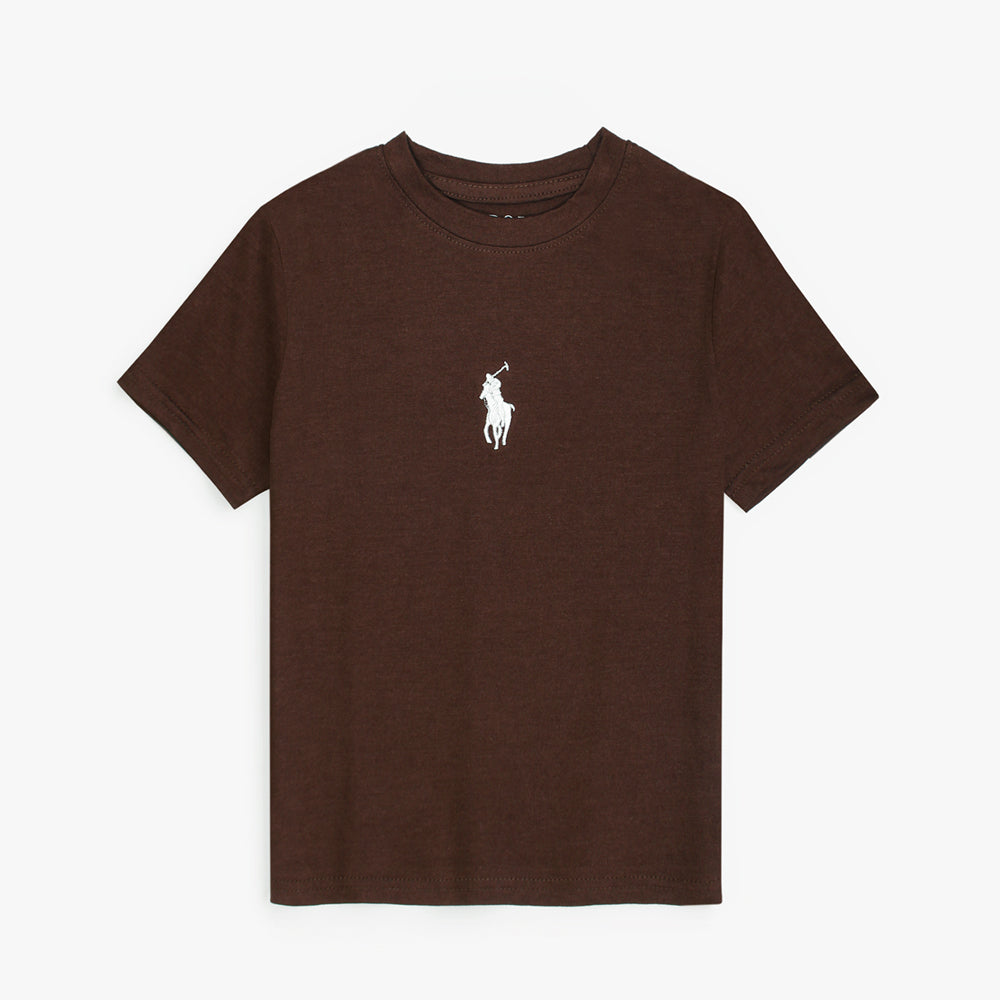 RLPH LRN PREMIUM KIDS JERSEY TWINSET BROWN