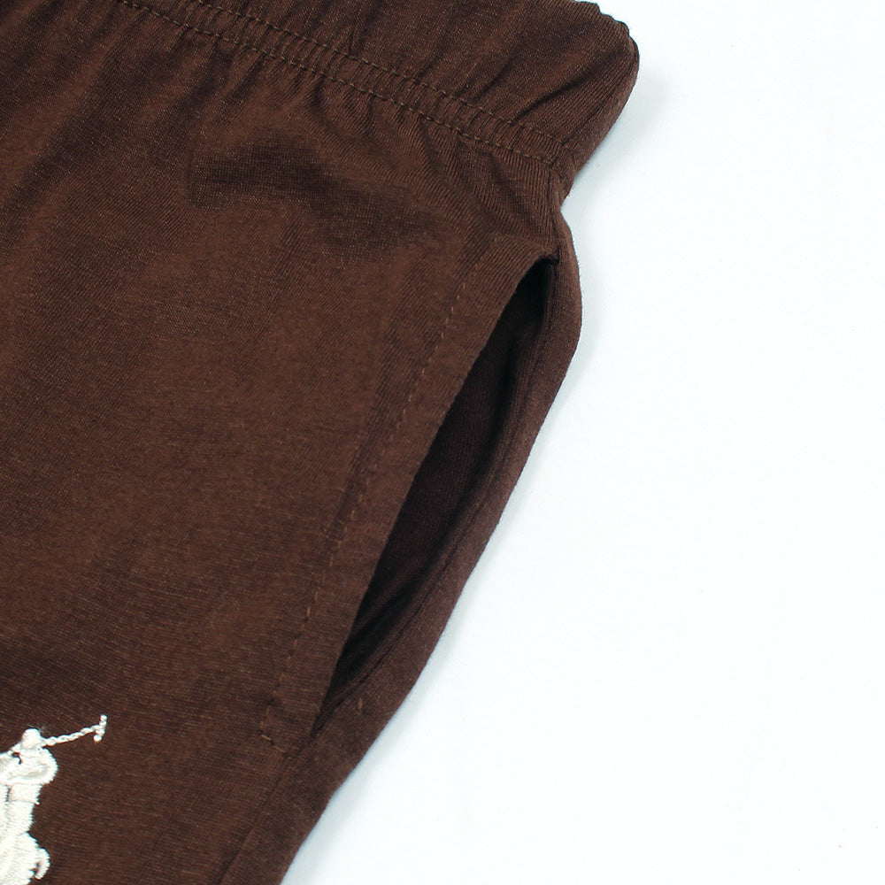 RLPH LRN PREMIUM KIDS JERSEY TWINSET BROWN