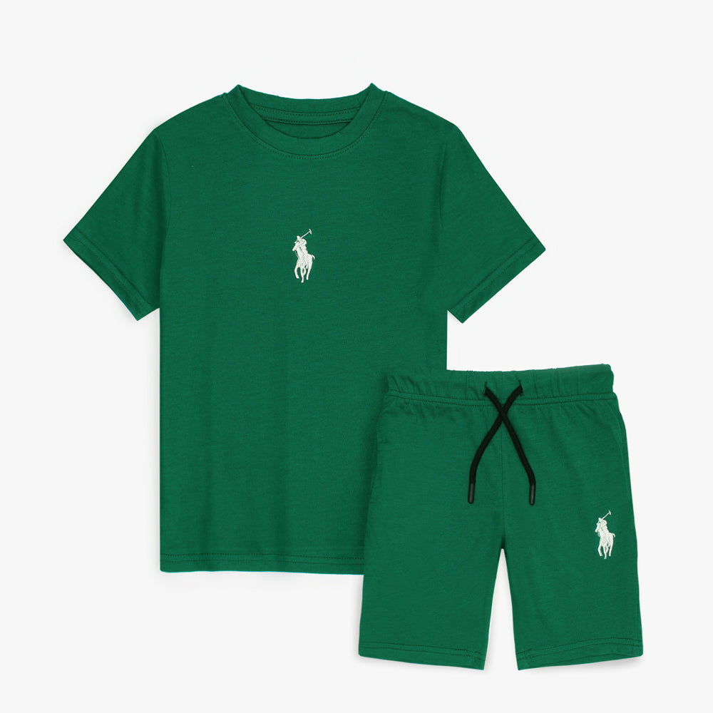 RLPH LRN PREMIUM KIDS JERSEY TWINSET GREEN