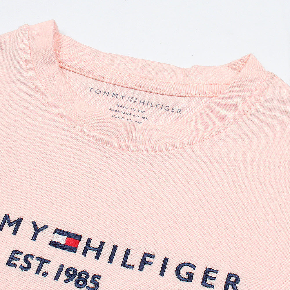 TMMY HILFGR PREMIUM LOGO TWINSET PINK