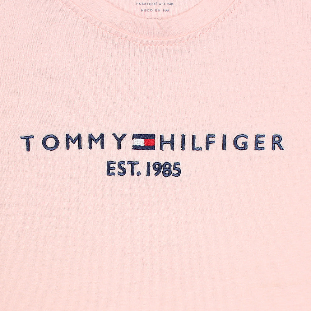 TMMY HILFGR PREMIUM LOGO TWINSET PINK