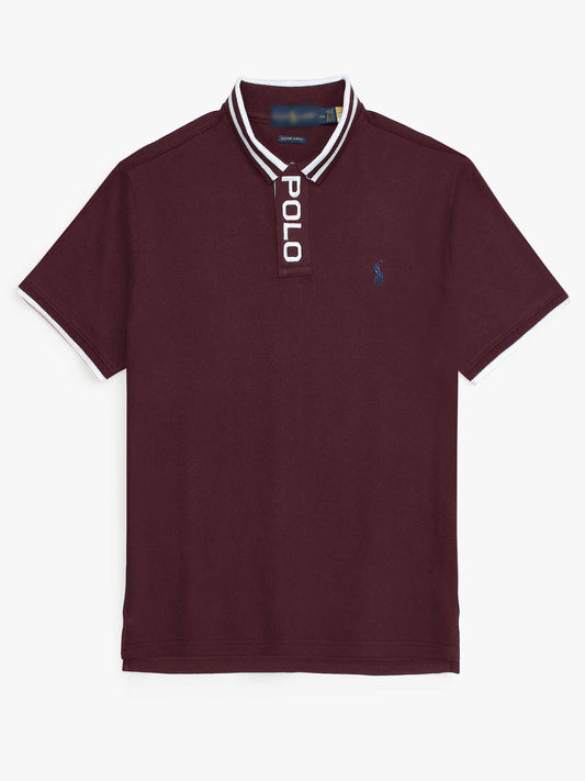 RLPH LURN PREMIUM PLO PLACKET MEN MAHROON (OCE)