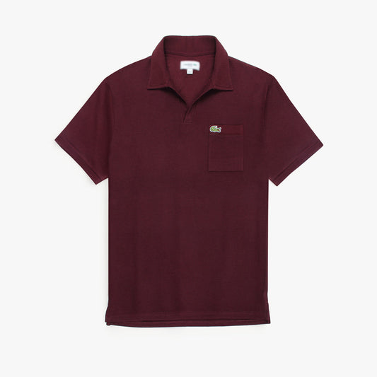 LCSTE PREMIUM RELAXED V-NECK POLO SHIRT MEHROON (OCE)