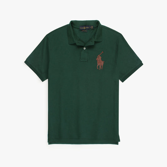 RLPH LURN PREMIUM LEATHER POLO MEN DK GREEN (OCE)