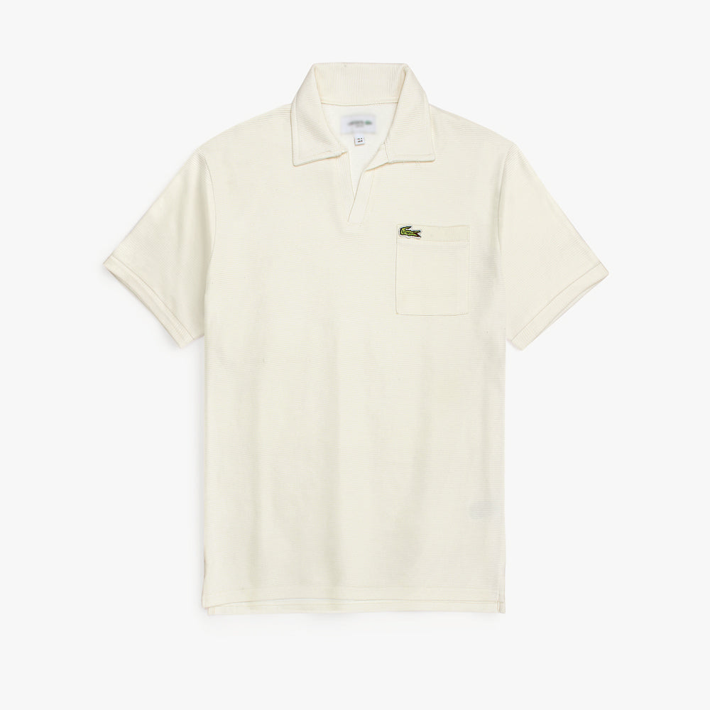 LCSTE PREMIUM RELAXED V-NECK POLO SHIRT WHITE (OCE)