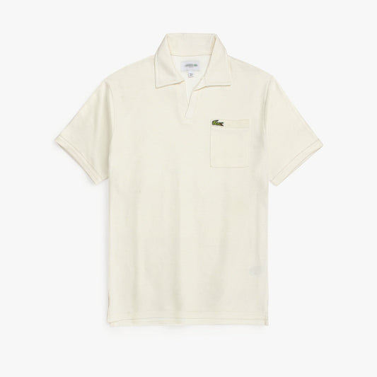 LCSTE PREMIUM RELAXED V-NECK POLO SHIRT WHITE (OCE)