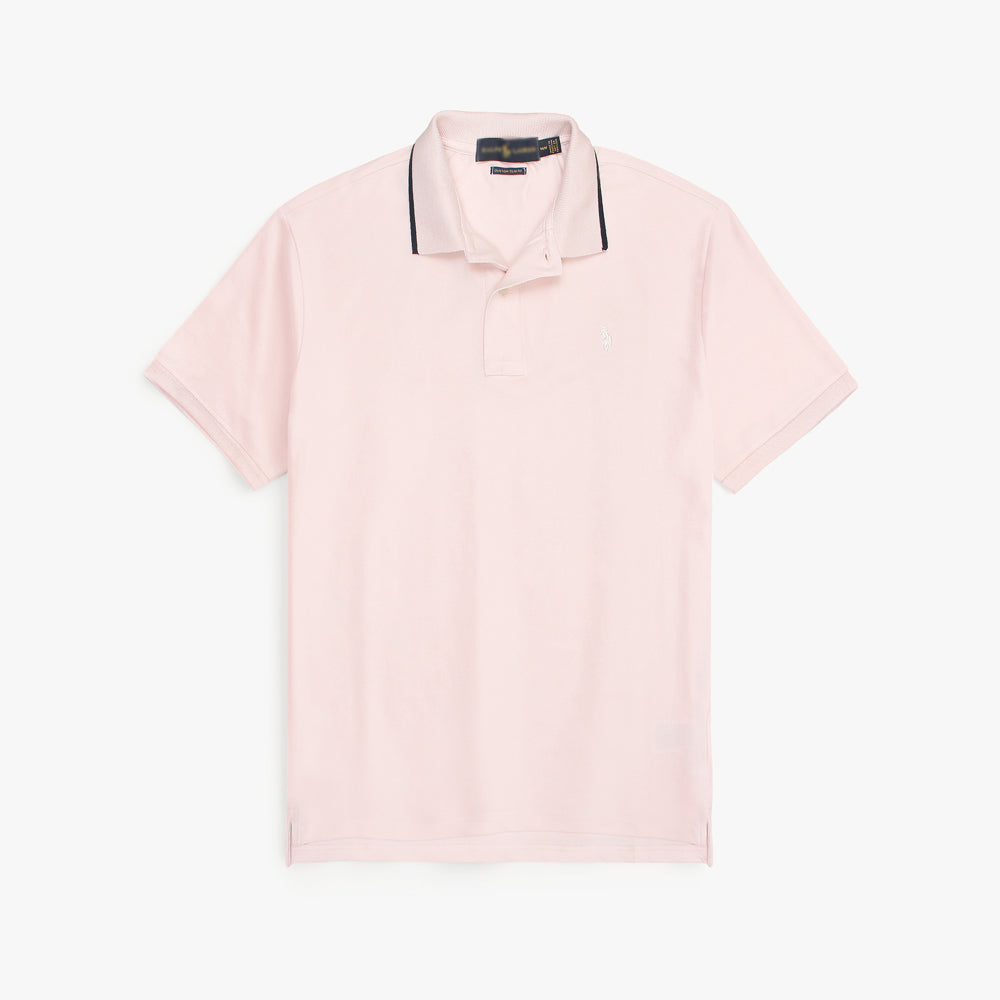 R-L PREMIUM MEN TIIPING COLLR PINK (OCE)
