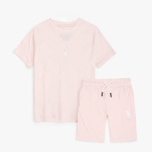 RLPH LRN PREMIUM KIDS JERSEY TWINSET PINK