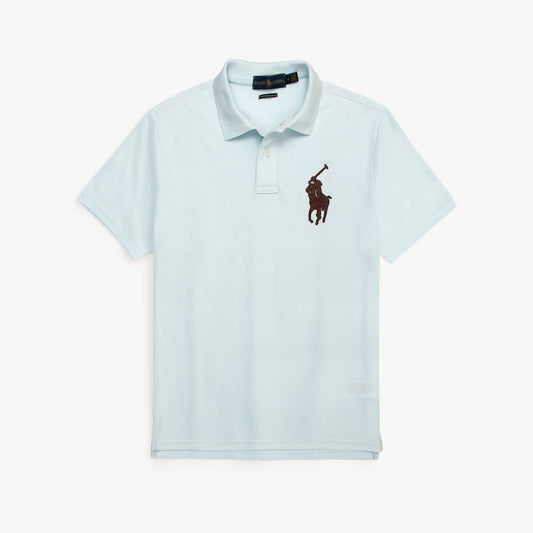 RLPH LURN PREMIUM LEATHER POLO MEN SKY (OCE)