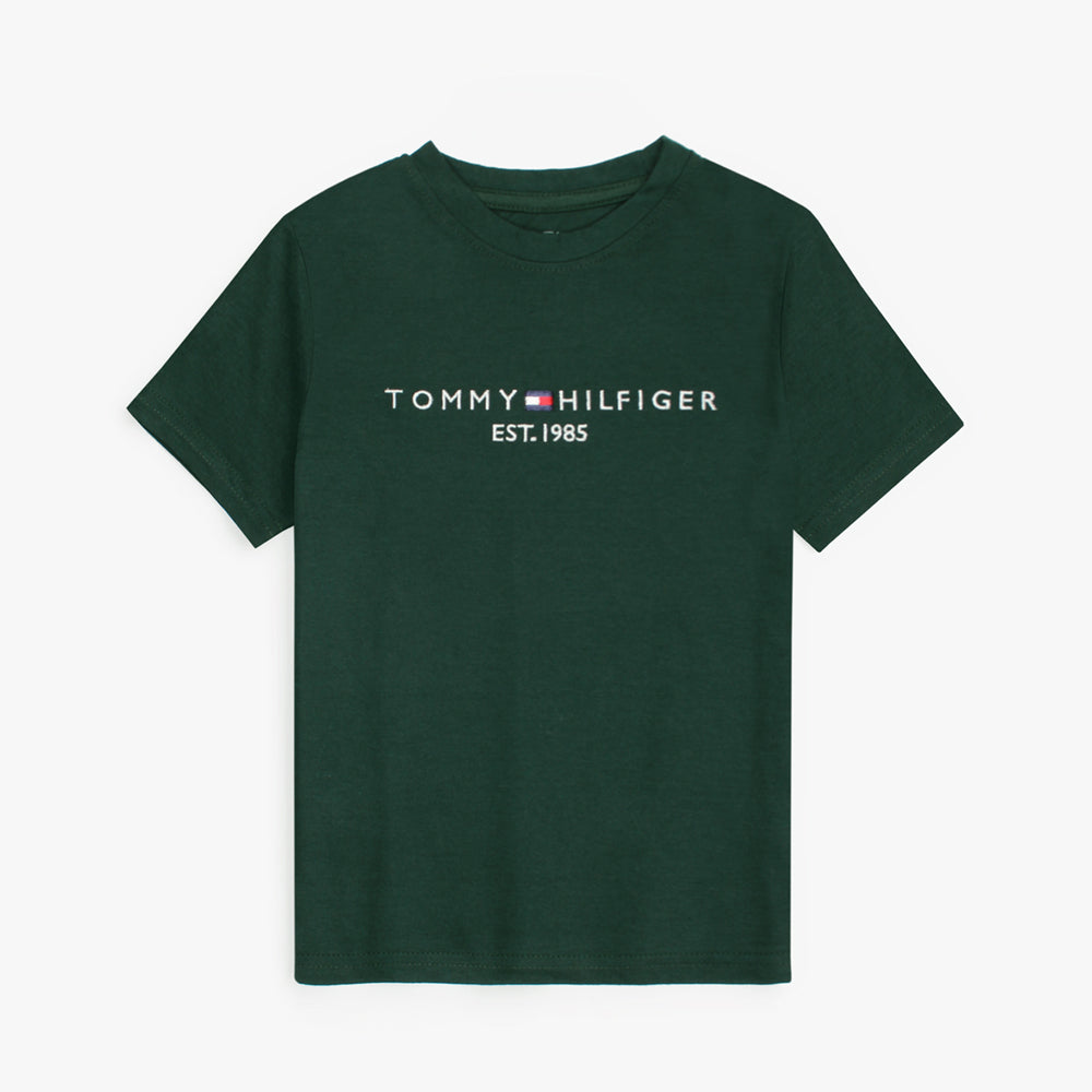TMMY HILFGR PREMIUM LOGO TWINSET DK GREEN