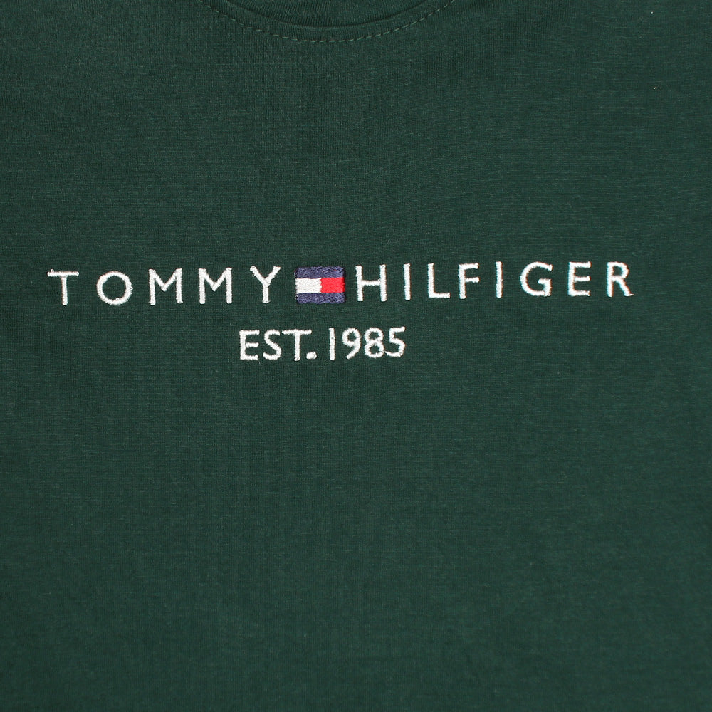 TMMY HILFGR PREMIUM LOGO TWINSET DK GREEN
