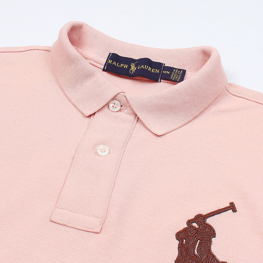 RLPH LURN PREMIUM LEATHER POLO MEN TEA PINK (OCE)