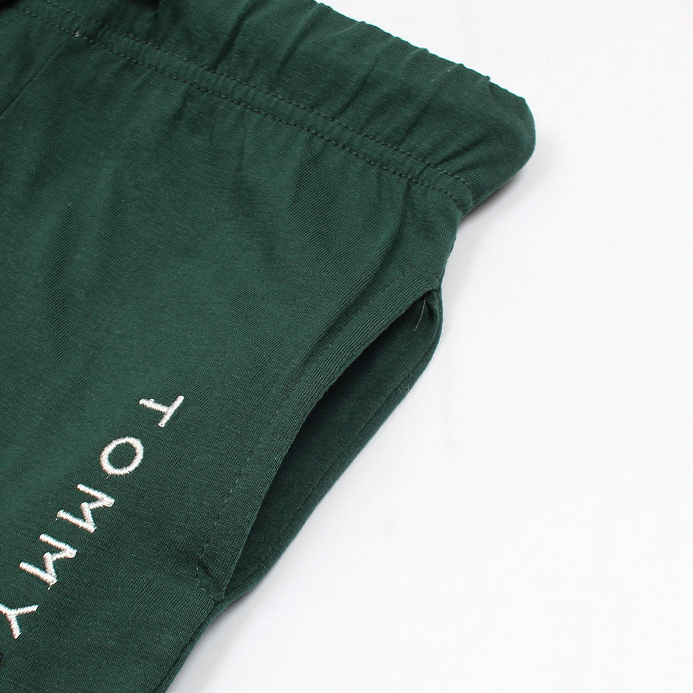 TMMY HILFGR PREMIUM LOGO TWINSET DK GREEN