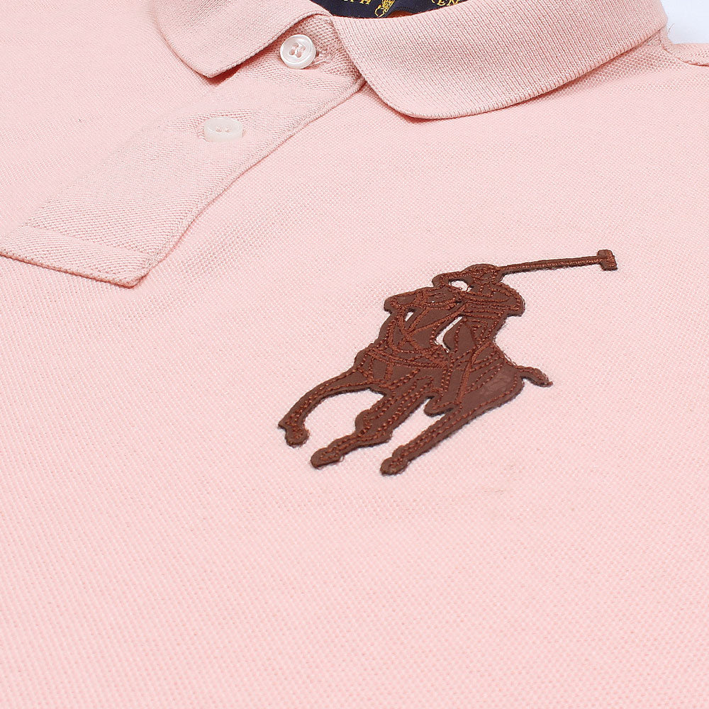 RLPH LURN PREMIUM LEATHER POLO MEN TEA PINK (OCE)