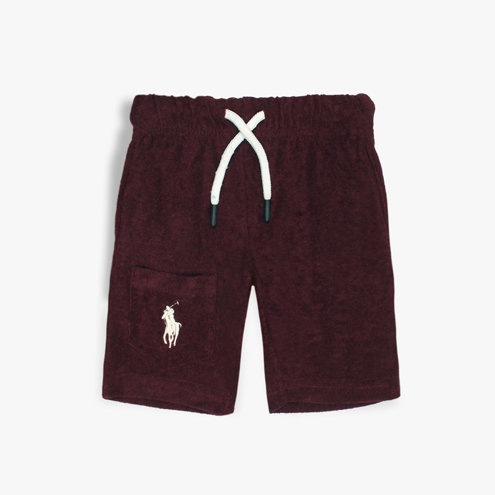 RALP LRN PREMIUM COTTON TERRY TWINSET MEHROON