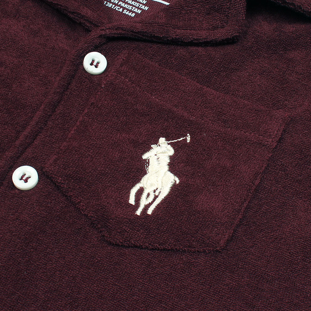 RALP LRN PREMIUM COTTON TERRY TWINSET MEHROON