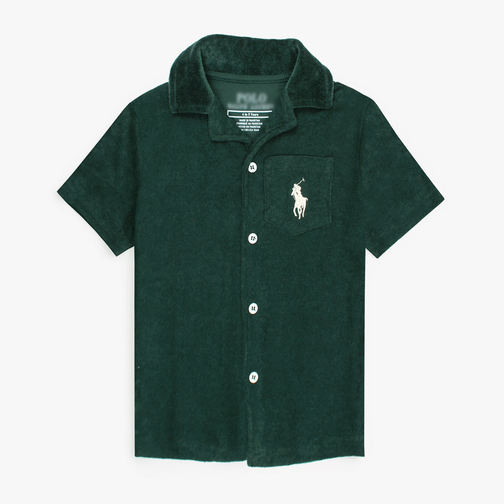 RALP LRN PREMIUM COTTON TERRY TWINSET DK GREEN