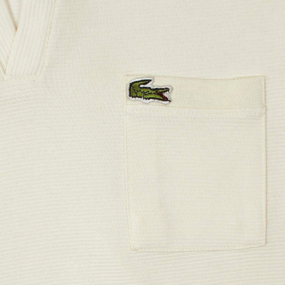 LCSTE PREMIUM RELAXED V-NECK POLO SHIRT WHITE (OCE)