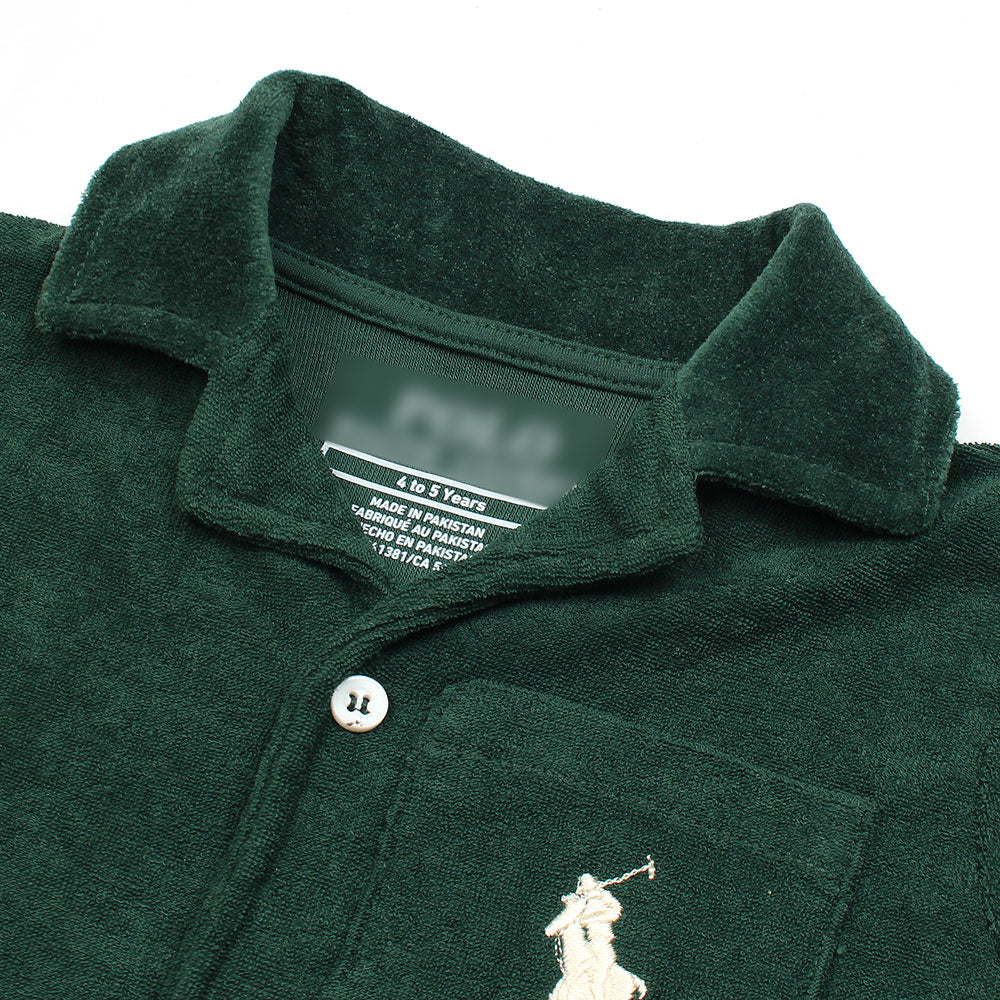 RALP LRN PREMIUM COTTON TERRY TWINSET DK GREEN