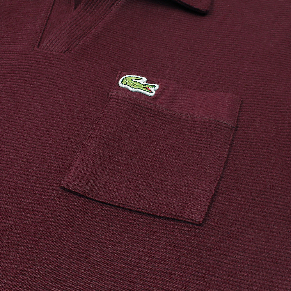 LCSTE PREMIUM RELAXED V-NECK POLO SHIRT MEHROON (OCE)