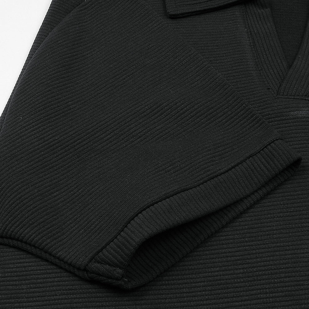 LCSTE PREMIUM RELAXED V-NECK POLO SHIRT BLACK (OCE)