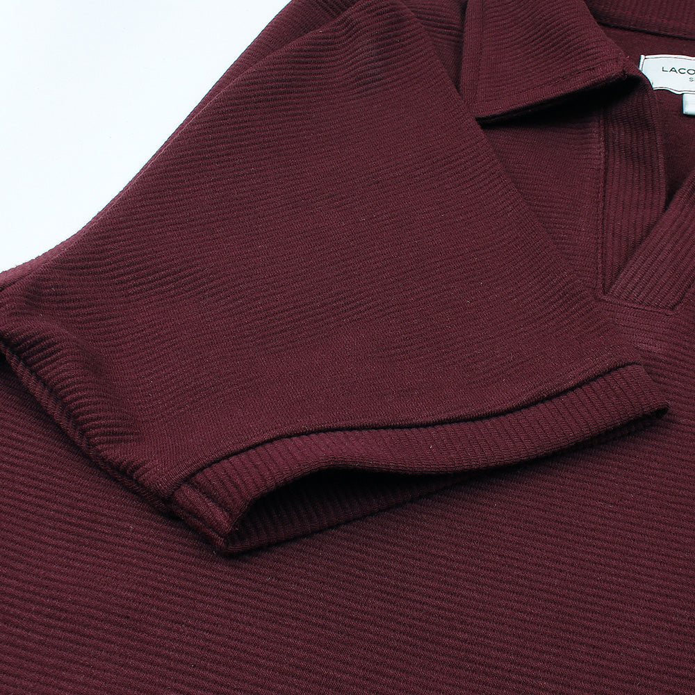 LCSTE PREMIUM RELAXED V-NECK POLO SHIRT MEHROON (OCE)