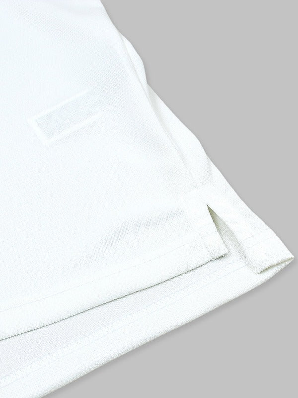 ADS PREMIUM DRY FIT MESH THREE STRPS POLO MEN WHITE