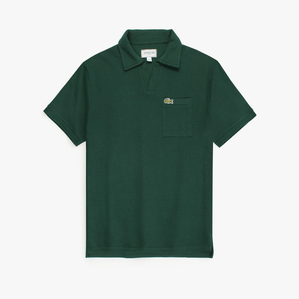 LCSTE PREMIUM RELAXED V-NECK POLO SHIR DK GREEN (OCE)